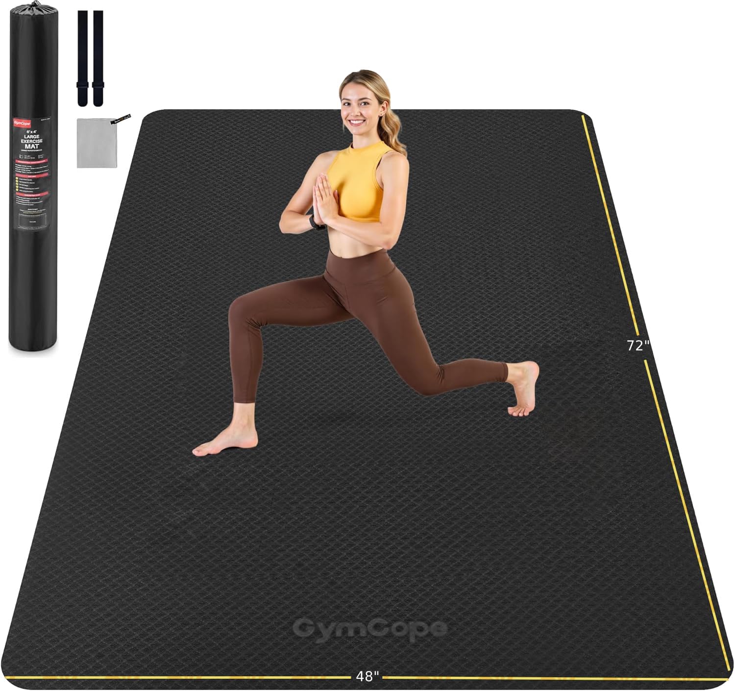Pilates Yoga Or Gym - Tapis de yoga extra large 72x48