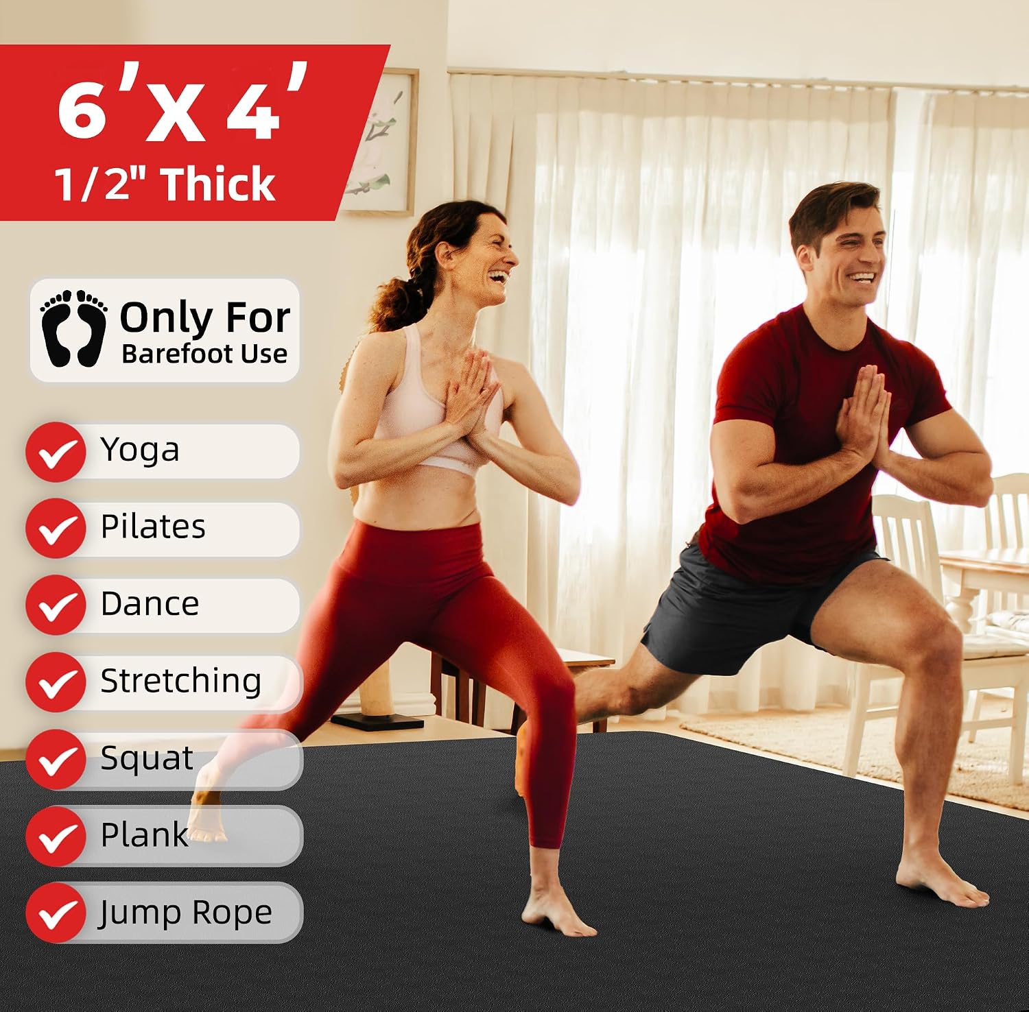 Tapis de yoga extra large 72x4 - Pilates Yoga Or Gym avis et prix
