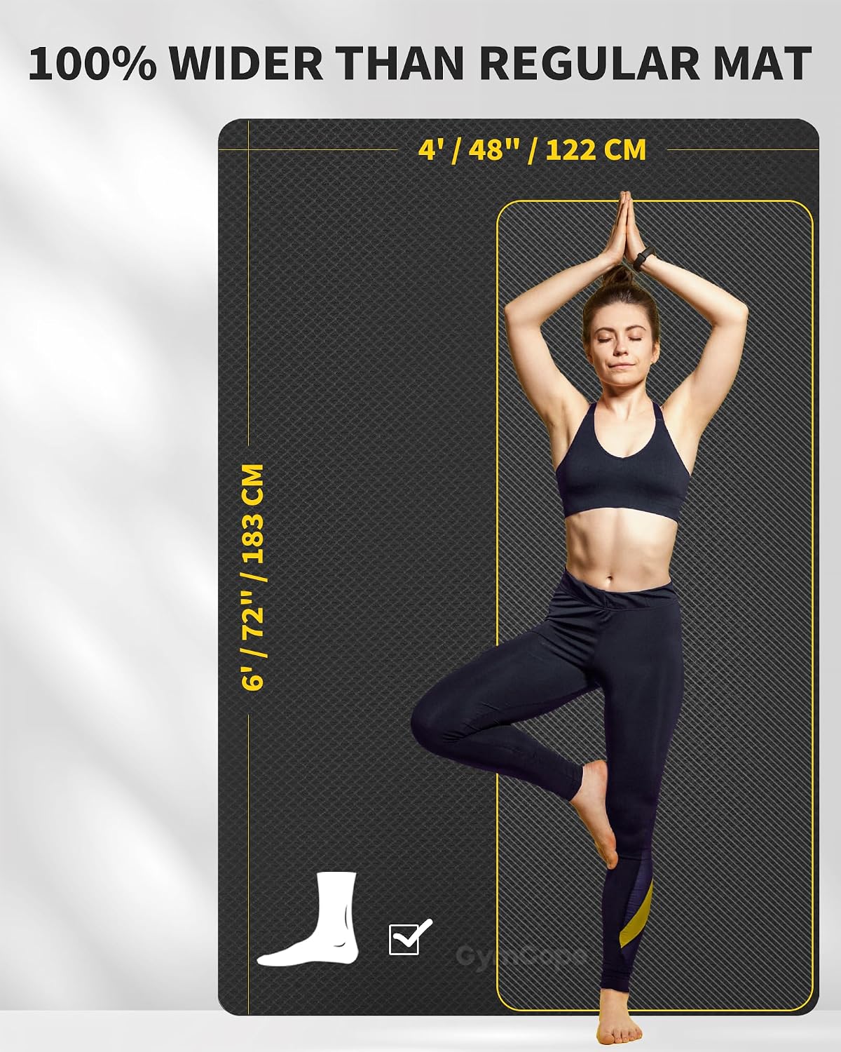 Tapis de yoga extra large 72x4 - Pilates Yoga Or Gym avis et prix