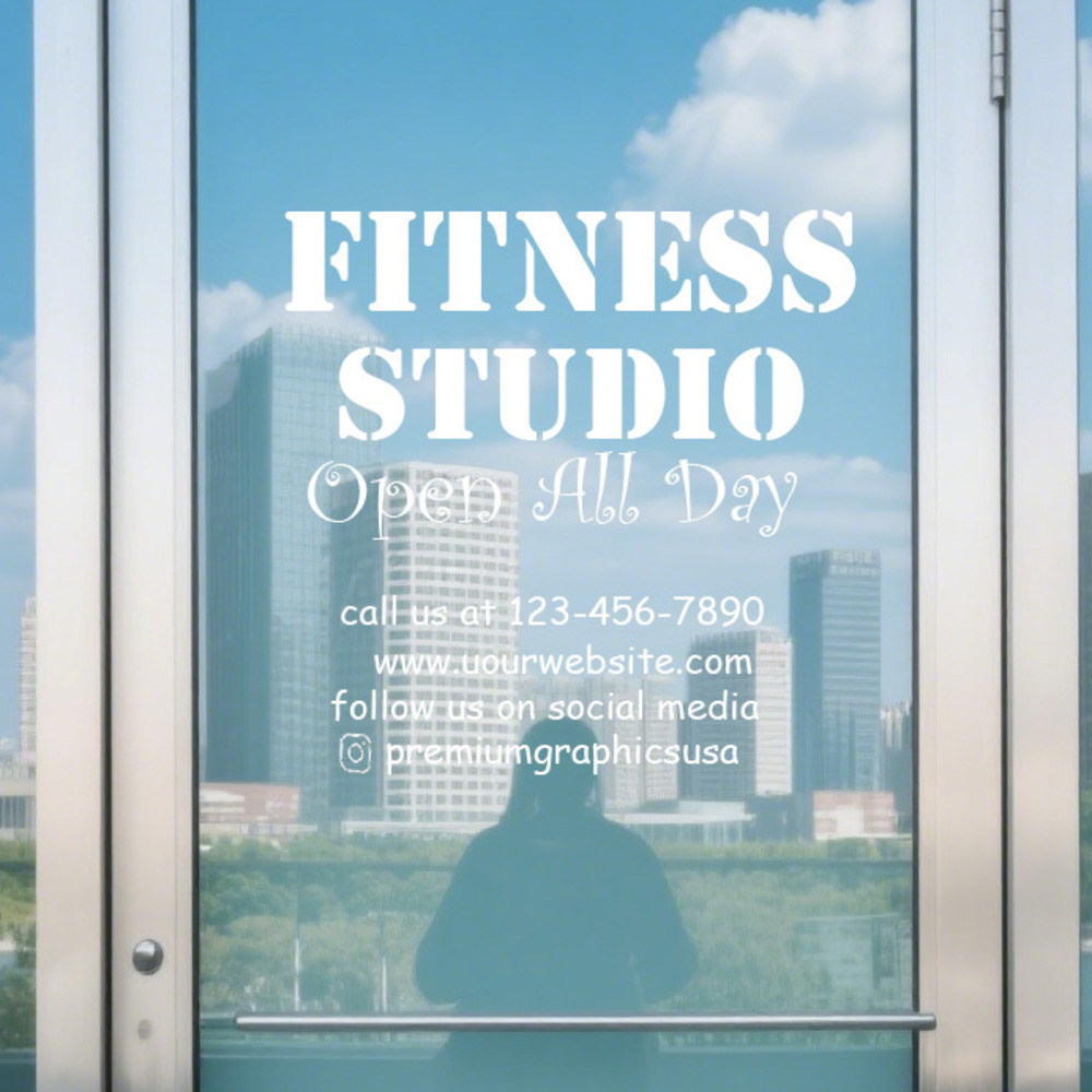 Autocollant de fenêtre de Stud - Pilates Yoga Or Gym avis et prix