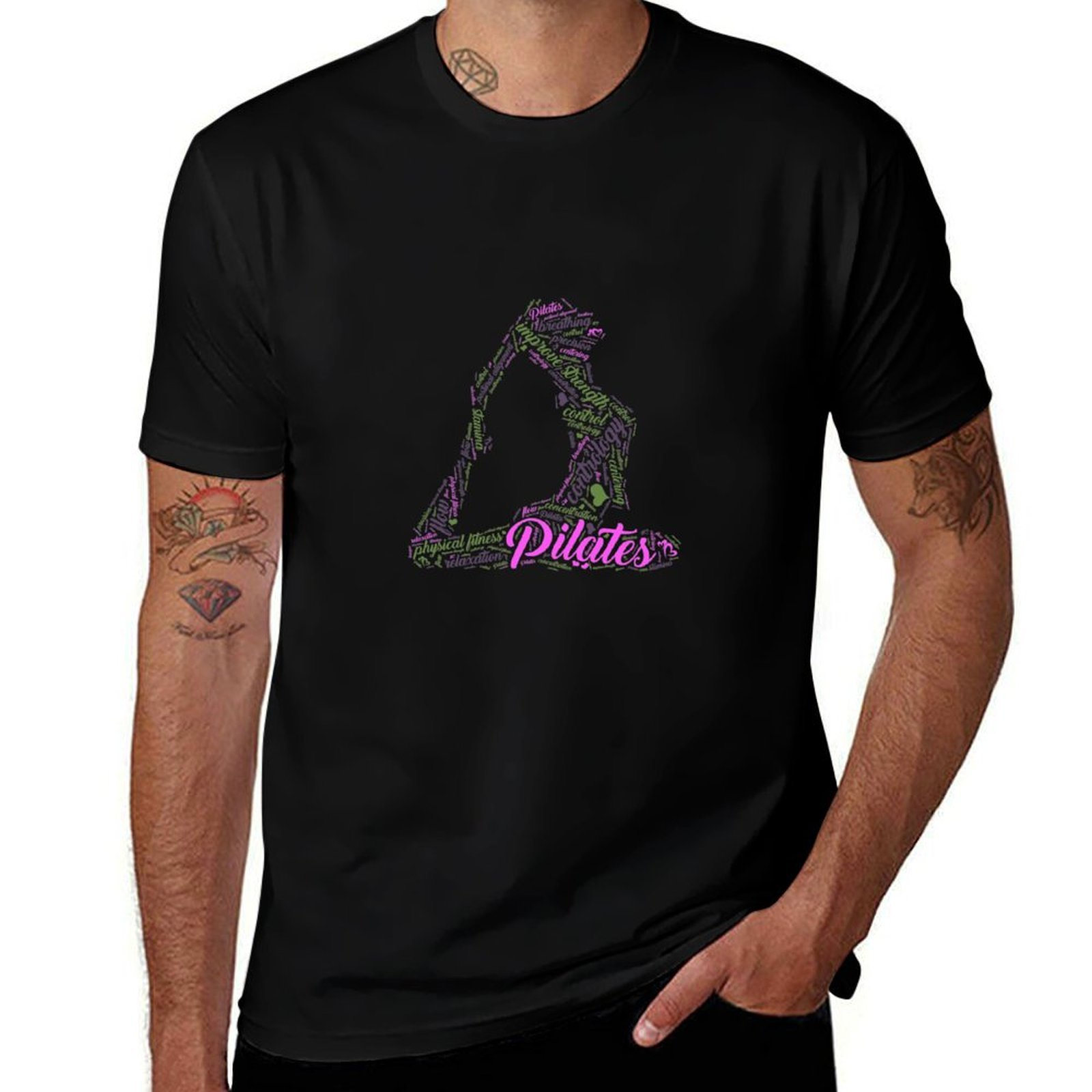 T-shirt classique basique déco - Pilates Yoga Class avis et prix